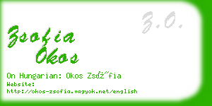 zsofia okos business card